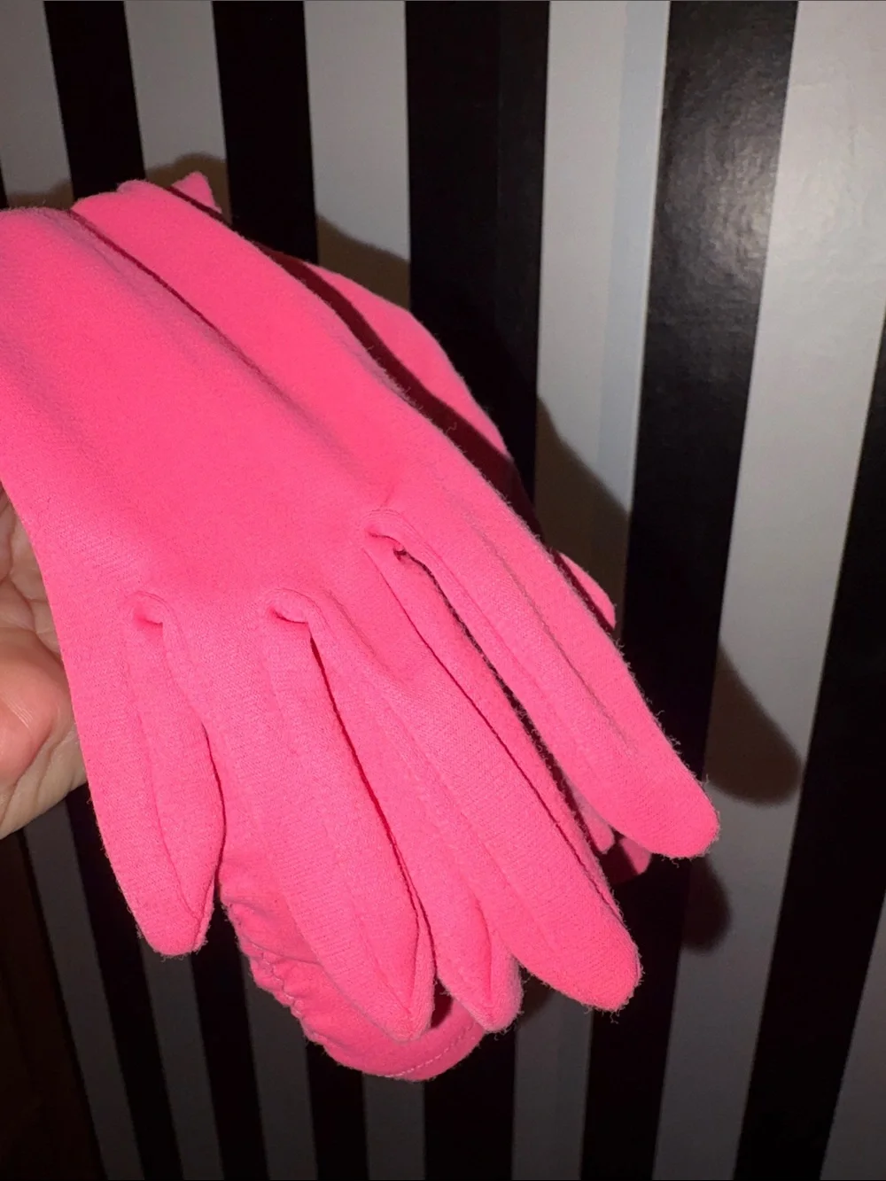 Vintage Pink Ruched Long Gloves Retro Formal Wear Fancy Dress